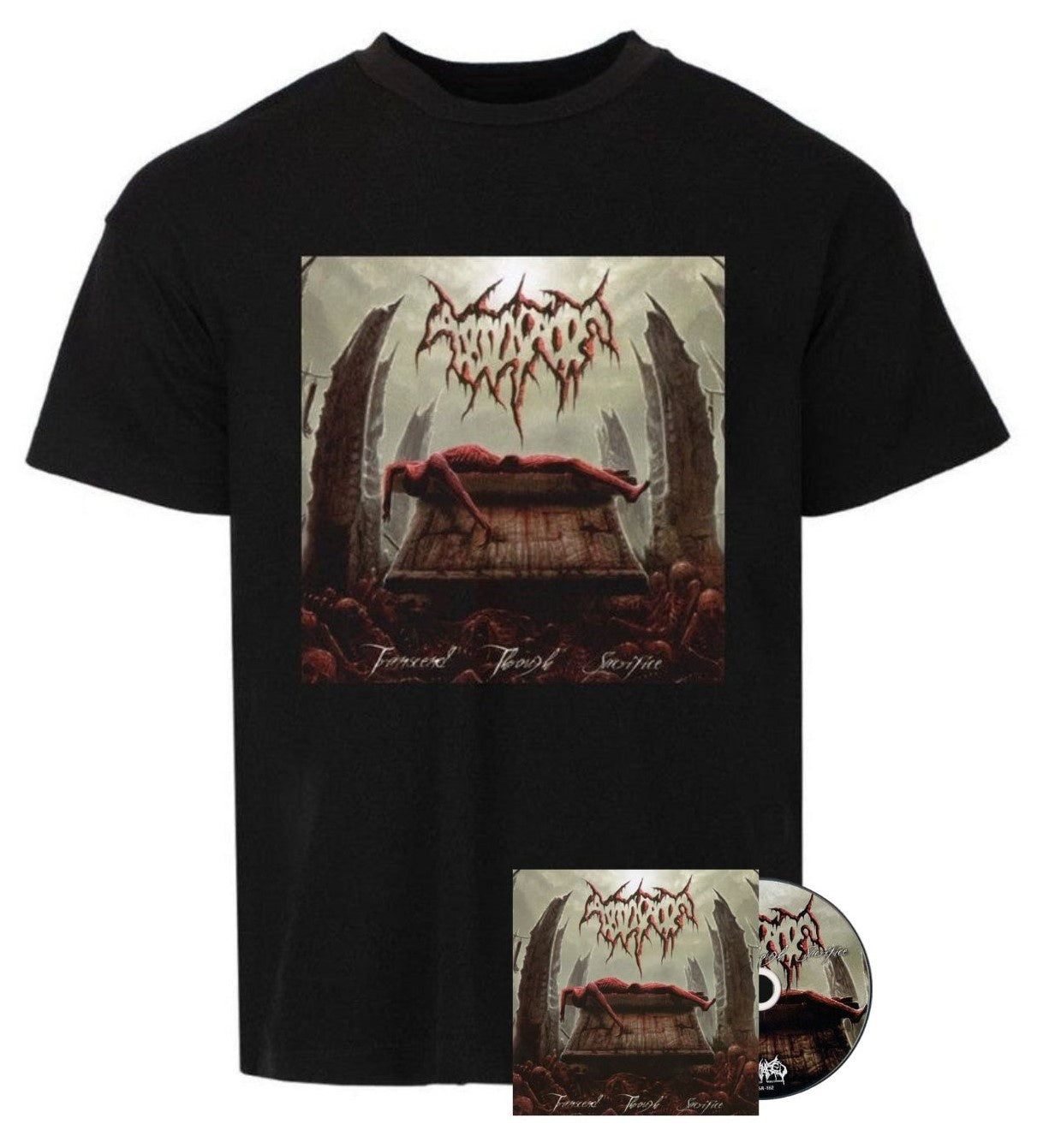 Abdicate - Transcend Through Sacrifice T-shirt And CD Artist Collection