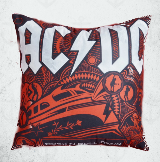 ACDC - Rock And Roll Train Cushion Throw Pillow