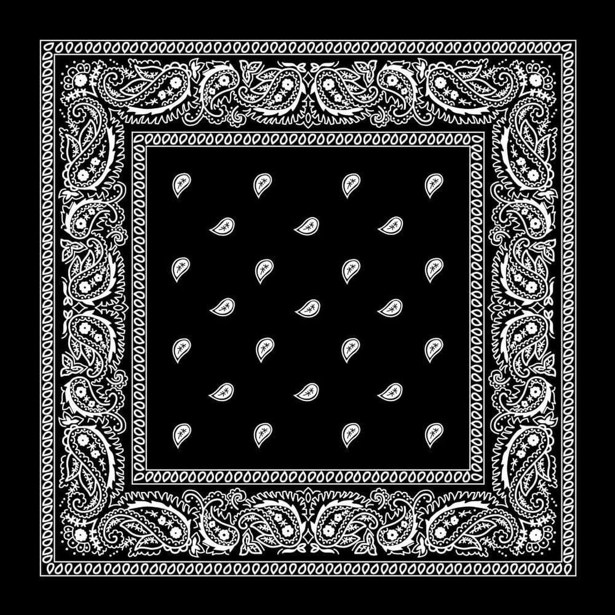 Bandana - Black Paisley Bandana