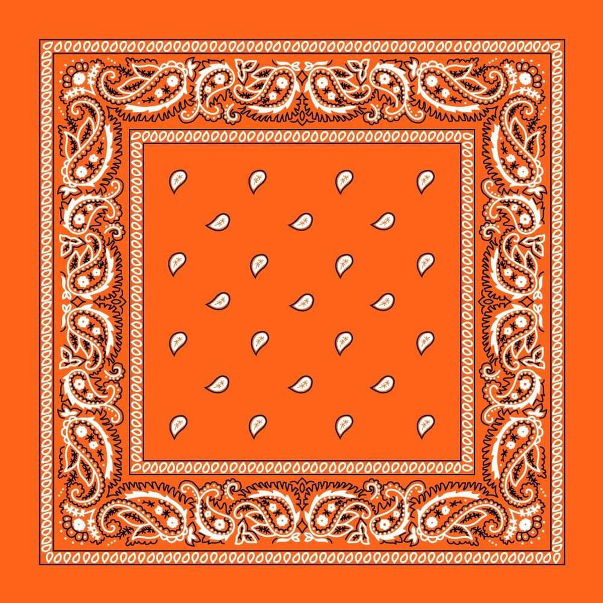 Bandana - Orange Paisley Bandana