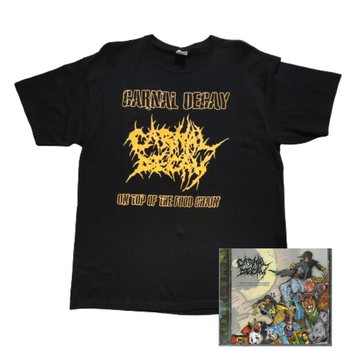 Carnal Decay - On Top Of The Food Chain T-shirt And CD Artist Collection