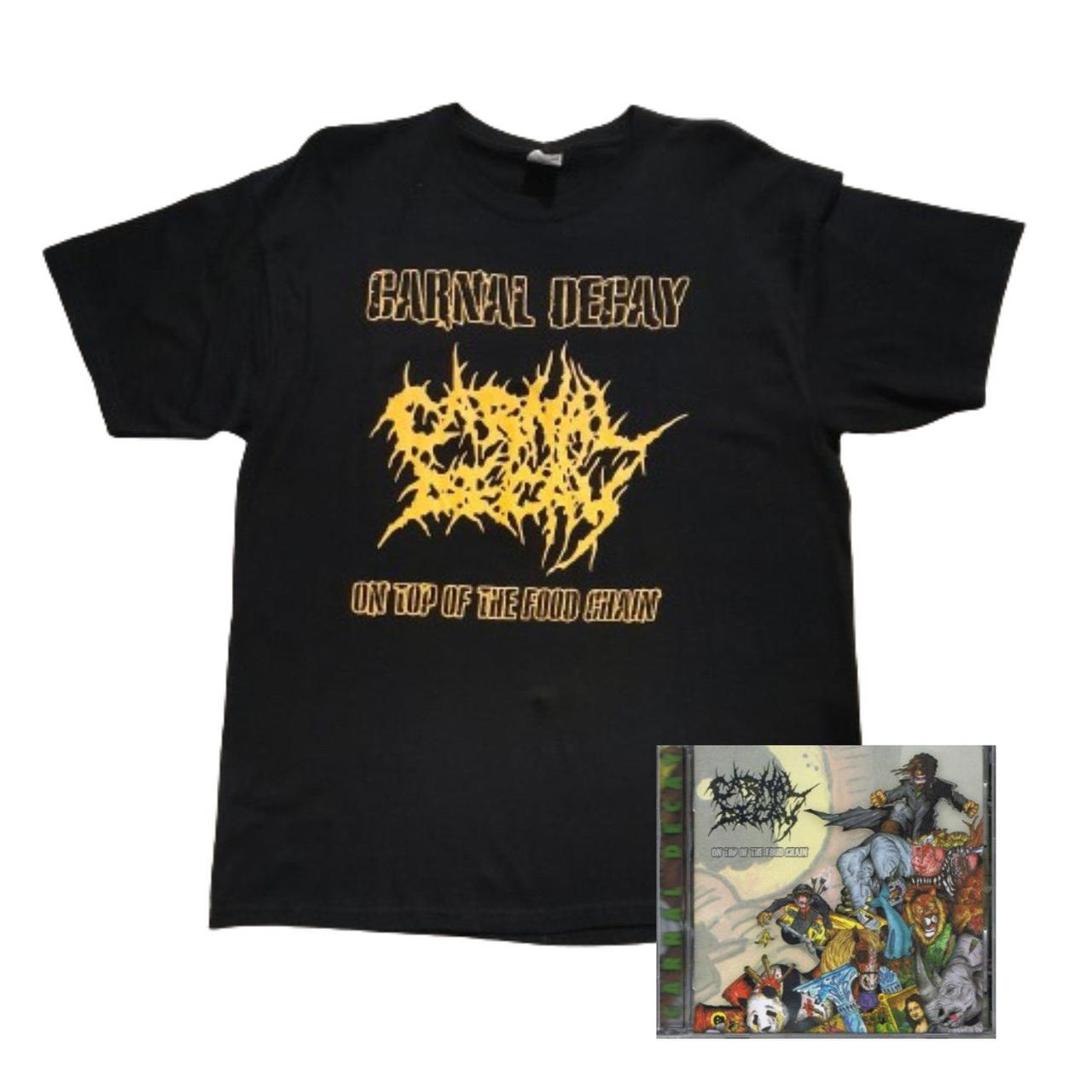 Carnal Decay - On Top Of The Food Chain T-shirt And CD Artist Collection