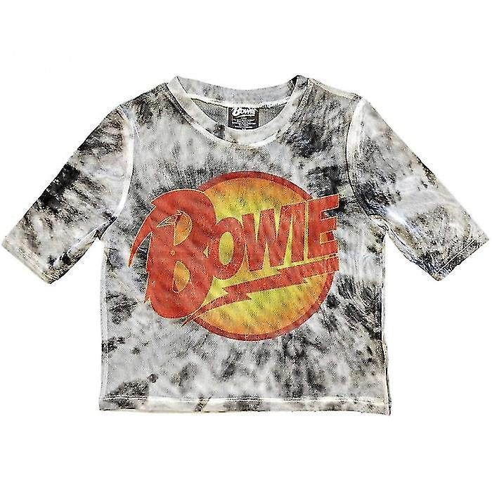 David Bowie - Diamond Dogs Logo Mesh Crop Top T-shirt