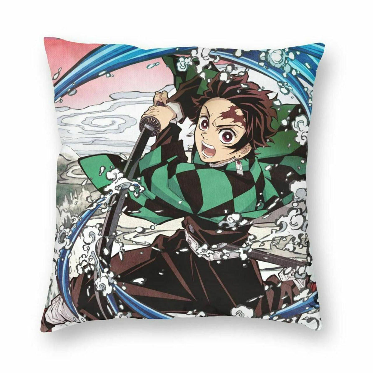 Demon Slayer - Tanjiro Breathing Cushion Throw Pillow
