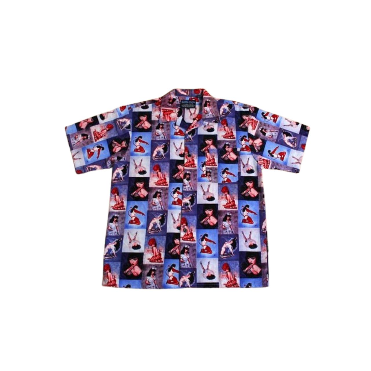 Dragonfly - Bettie Page All Over Button Up Shirt