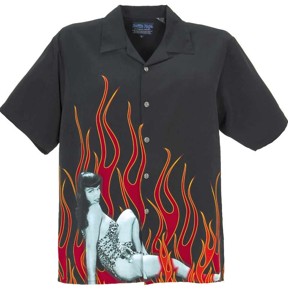 Dragonfly - Bettie Page Heat Button Up Shirt