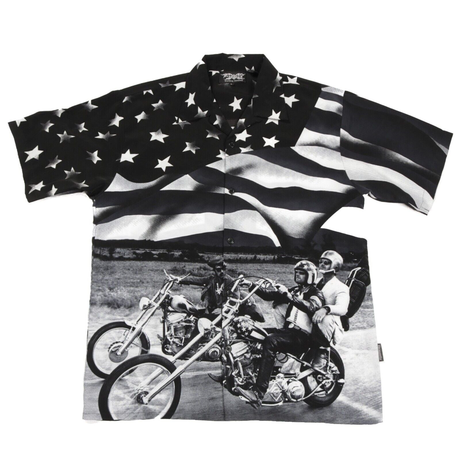 Dragonfly - Easy Rider Peter Fonda and Dennis Hopper Button Up Shirt