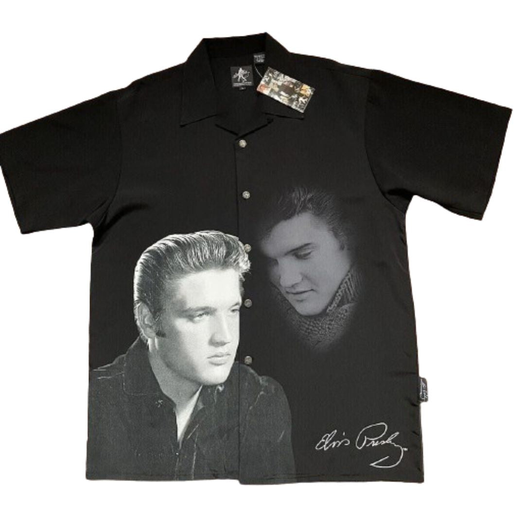 Dragonfly - Elvis Presley Face Button Up Shirt