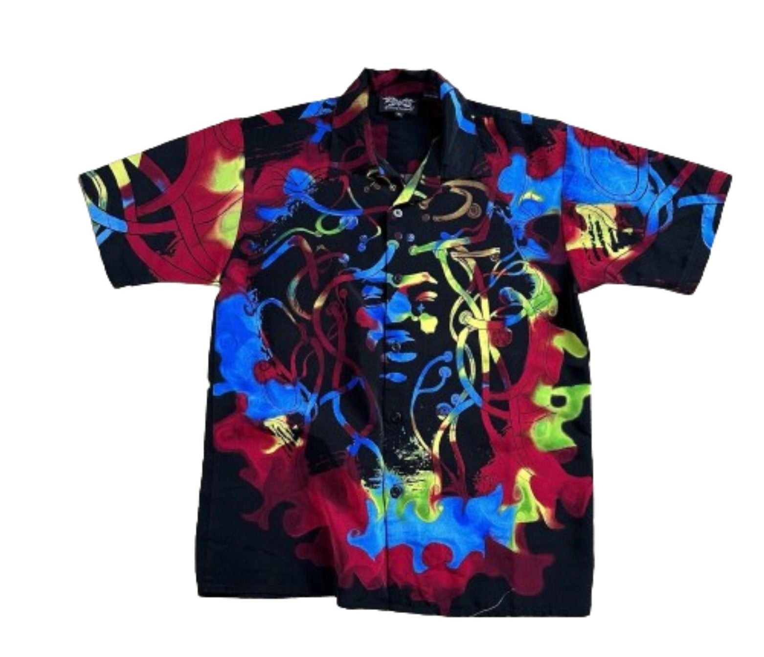 Dragonfly - Jimi Hendrix Trippy Button Up Shirt