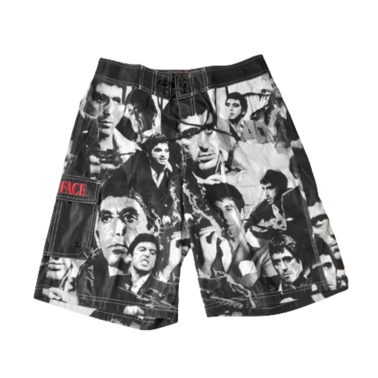 Dragonfly - Scarface Tony Montana Faces Board Shorts