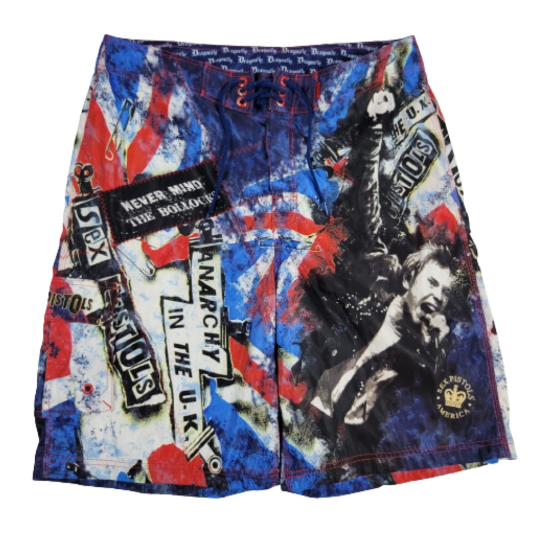 Dragonfly - Sex Pistol Union Jack Board Shorts