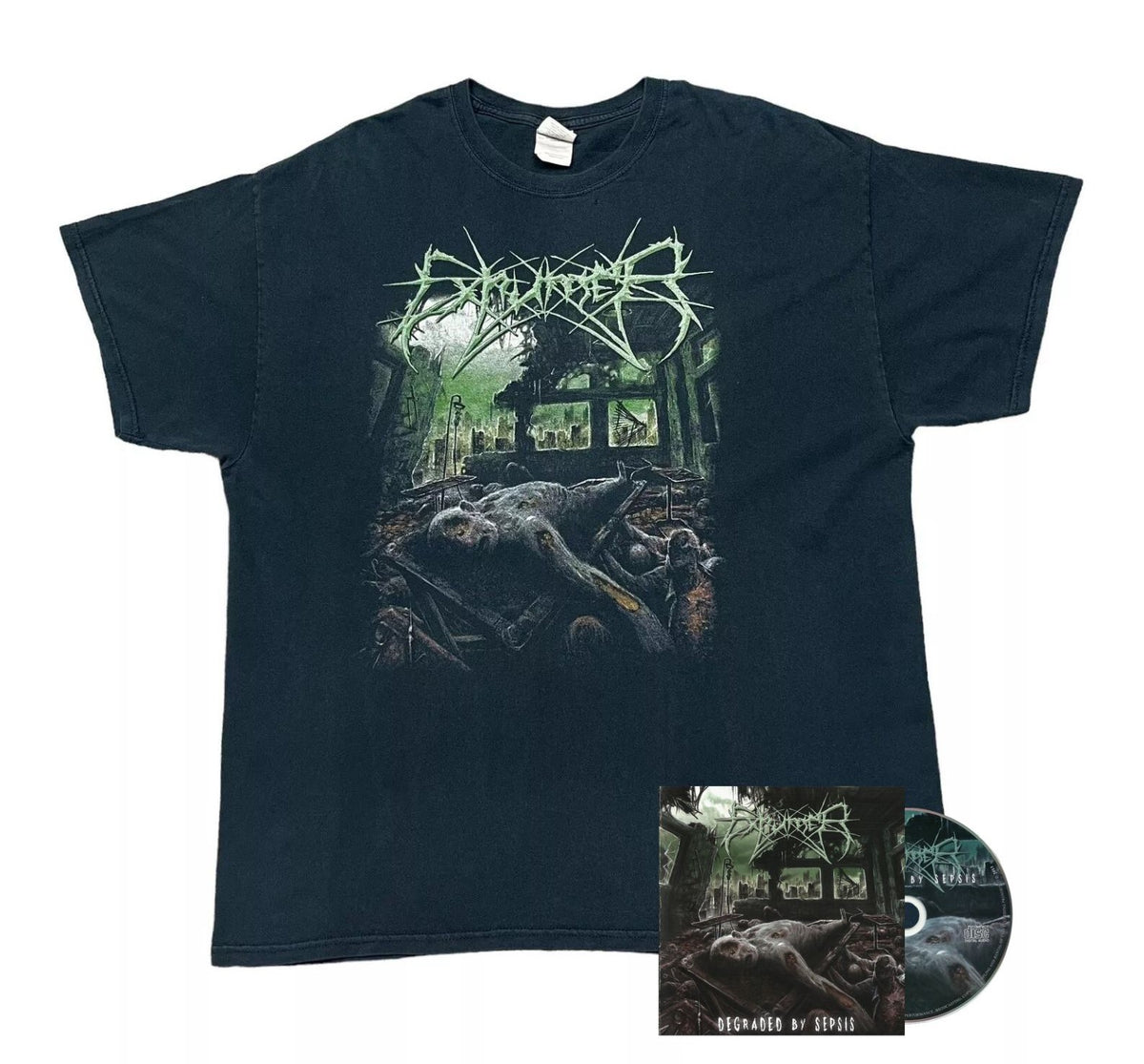 Exhumer - Degraded By Sepsis T-shirt And CD Artist Collection