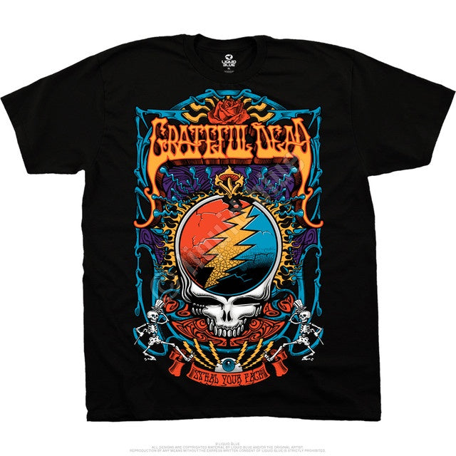 Grateful Dead - Steal Your Trippy Black T-shirt