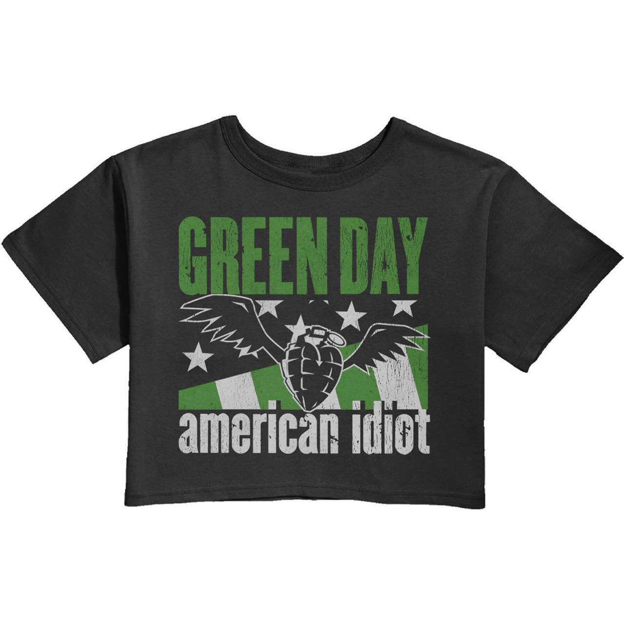 Green Day - American Idiot Wings Crop Top T-shirt