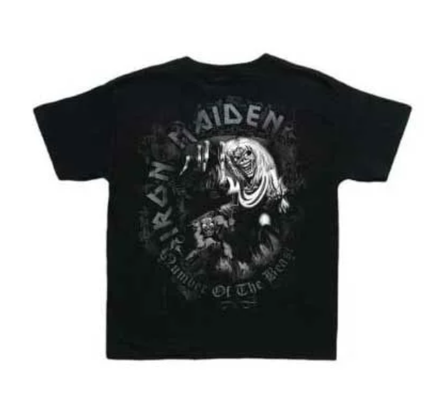 Iron Maiden - Number of the Beast Black & White T-shirt
