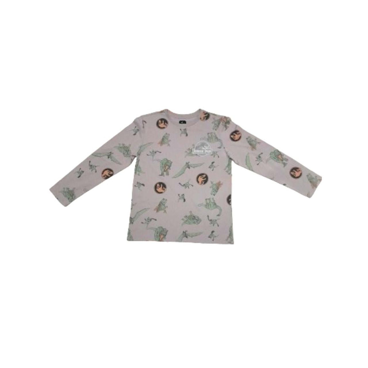 Jurassic Park - Types of Dinasours Long Sleeve Kids T-shirt