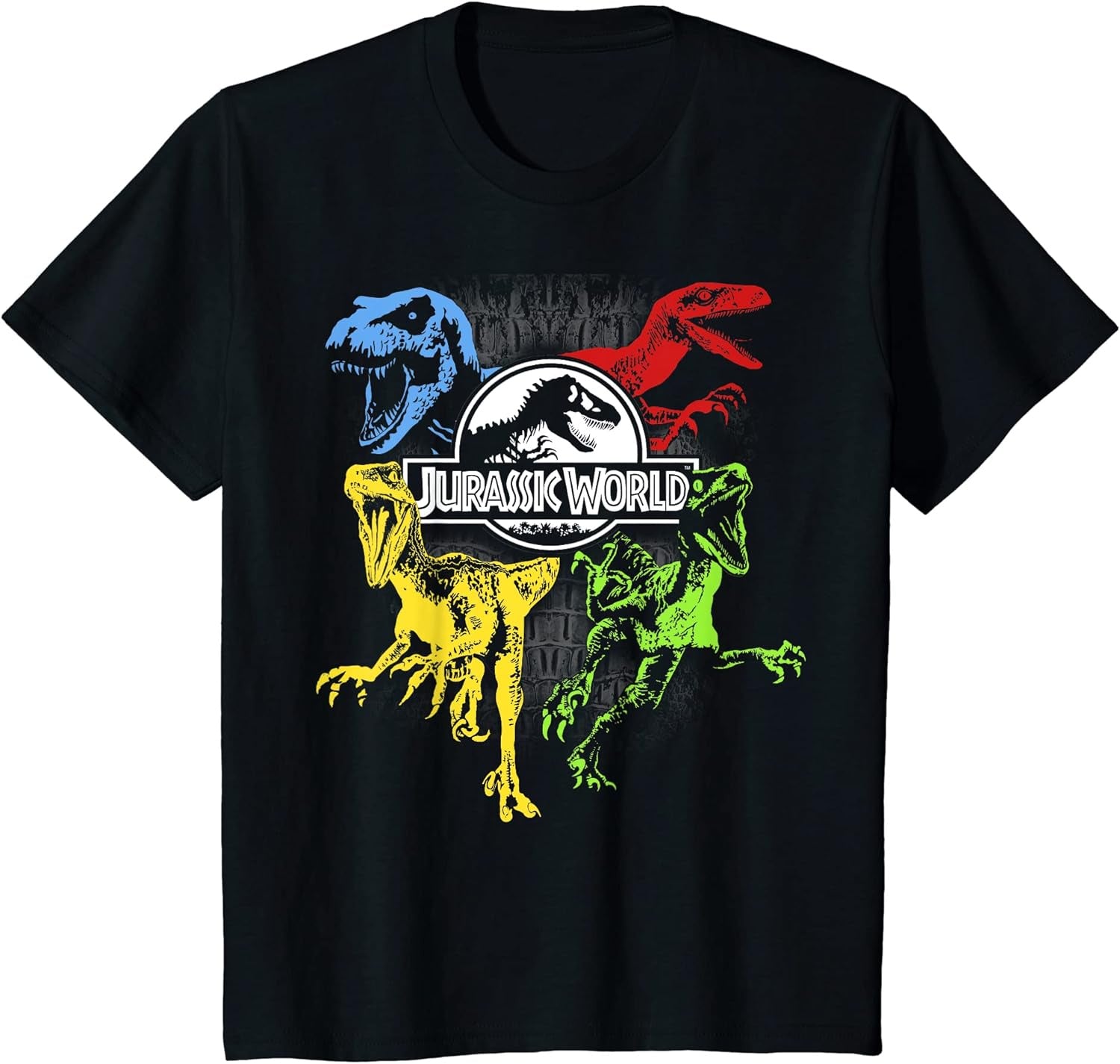 Jurassic World - Raptors And T-Rex Kids T-shirt