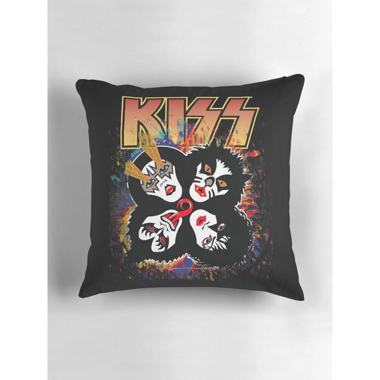 KISS- Over Splash Logo Throw pillow