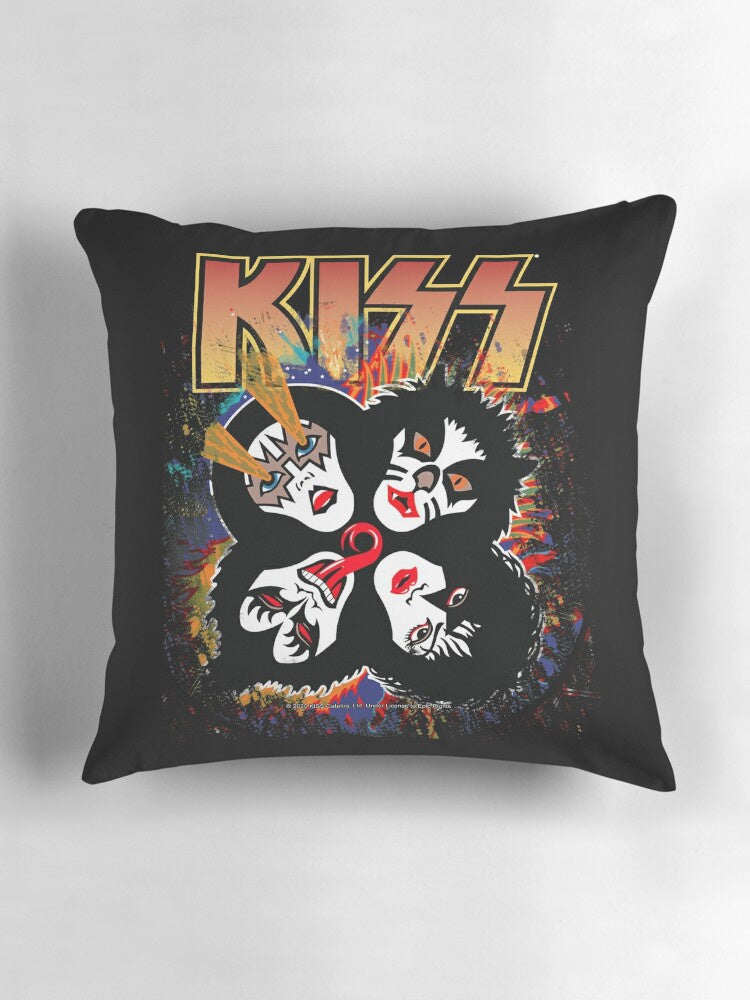 KISS- Over Splash Logo Throw pillow