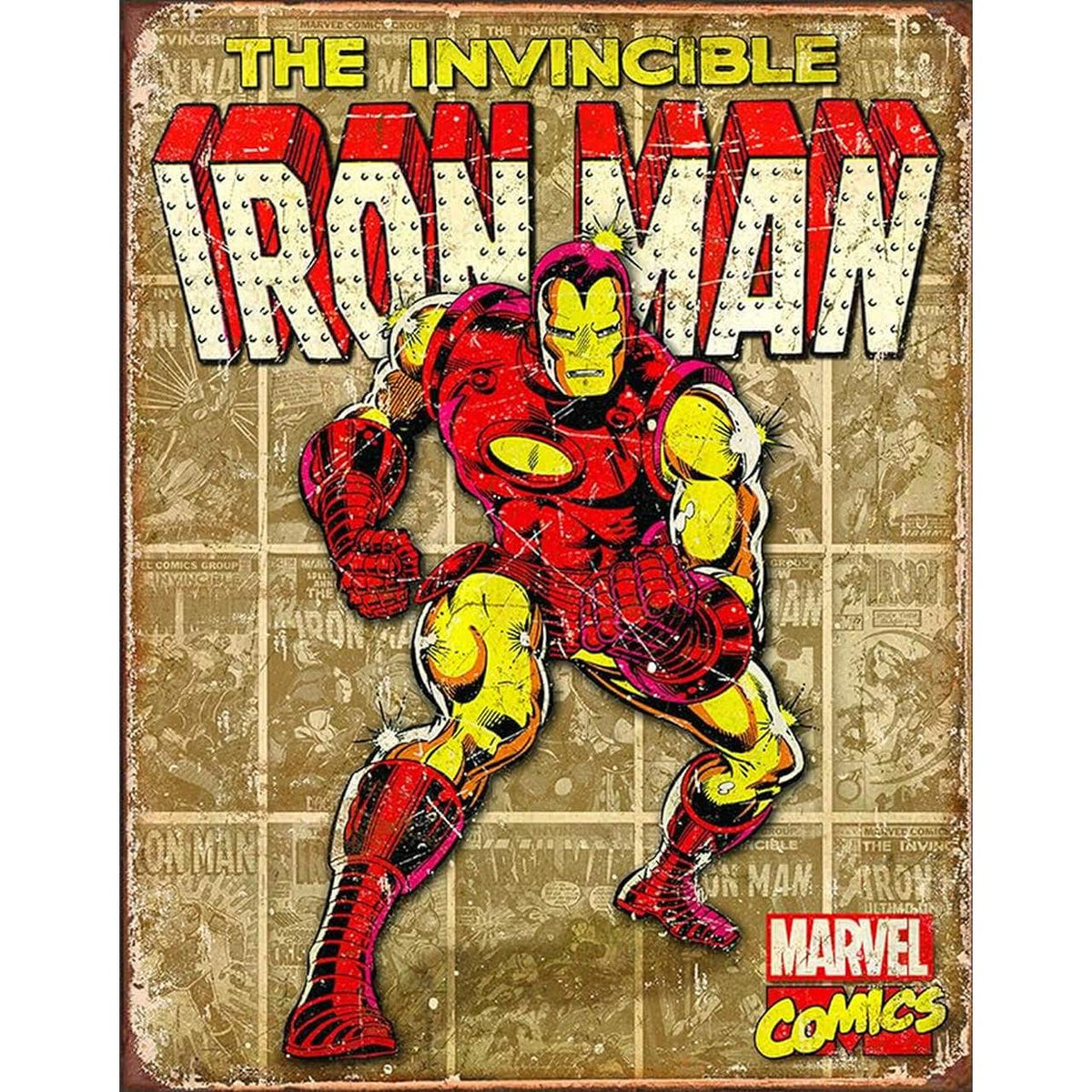 Marvel - Invincible Iron Man Retro Billboard