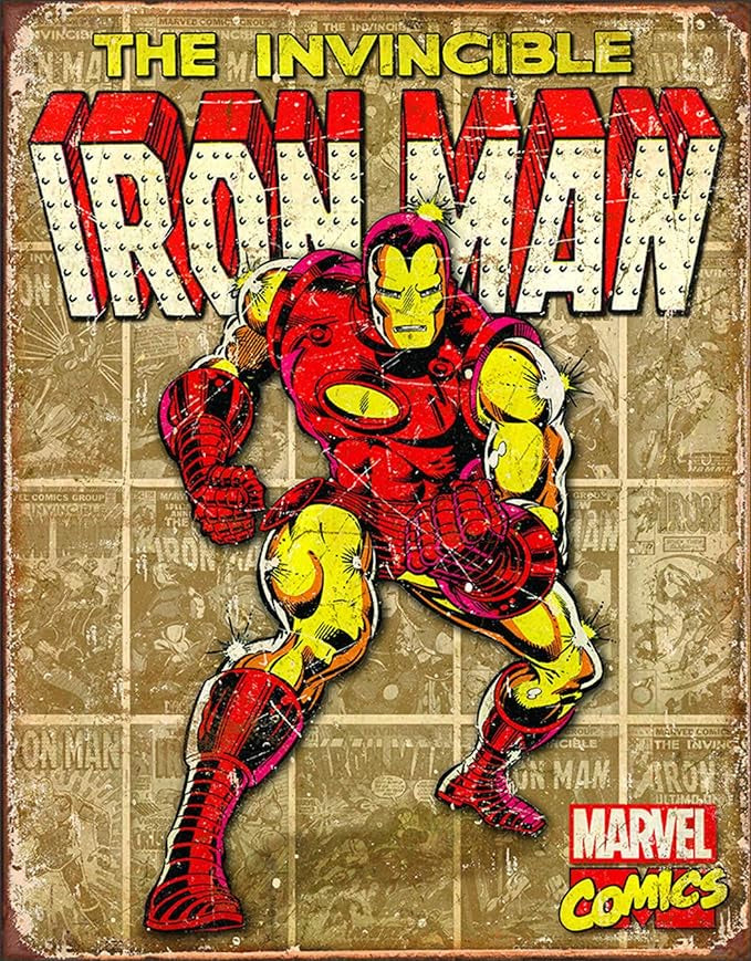 Marvel - Invincible Iron Man Retro Billboard