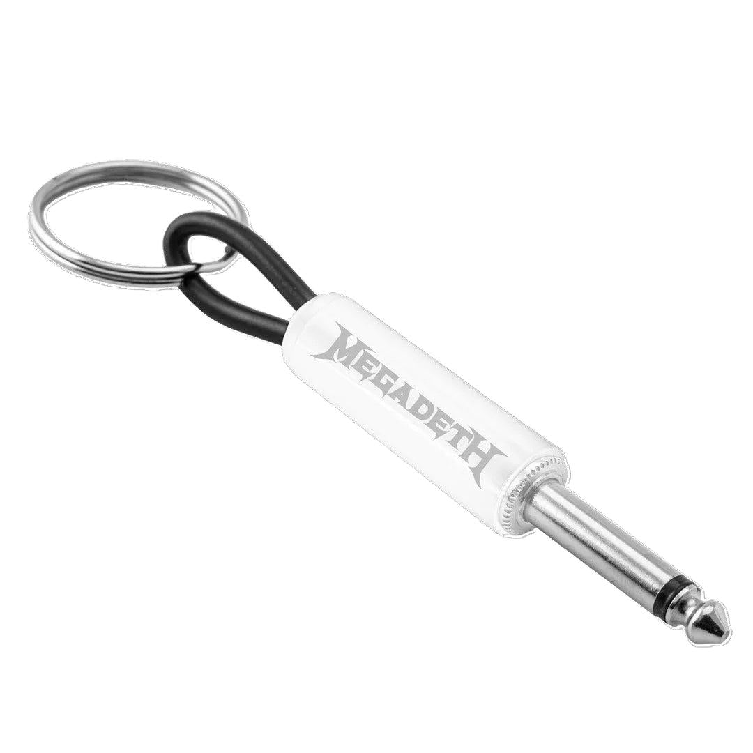 Megadeth - Whiteout Wordmark Guitar Plug Keychain
