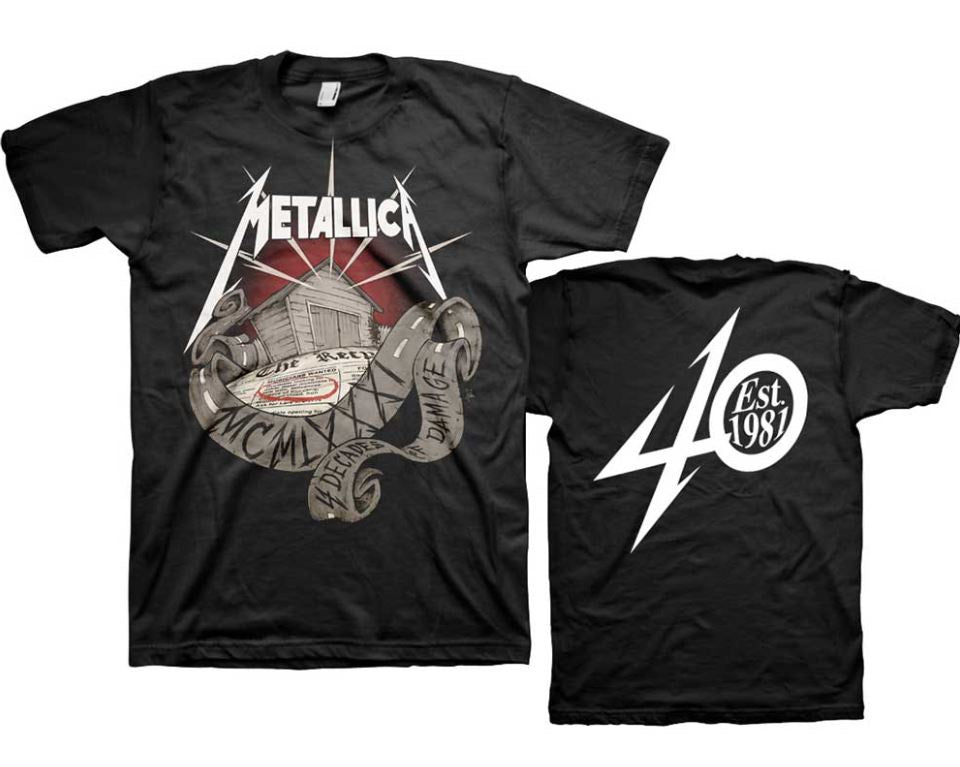 Metallica - 40th Anniversary 4 Decades of Damage T-shirt