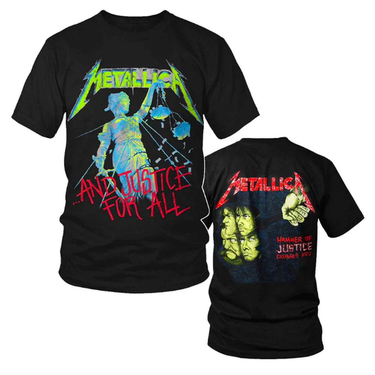 Metallica - Justice for All Neon T-shirt
