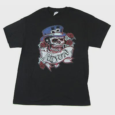 Poison - Top Hat Skull T-shirt