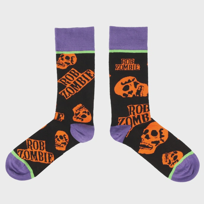 Rob Zombie - Orange Skulls Socks