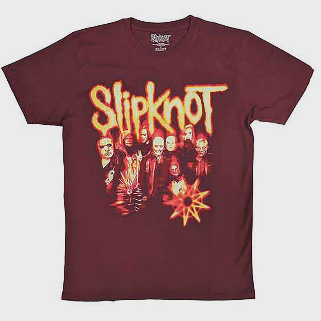 Slipknot - The End So Far Group Photo Tribal S Nonogram T-shirt