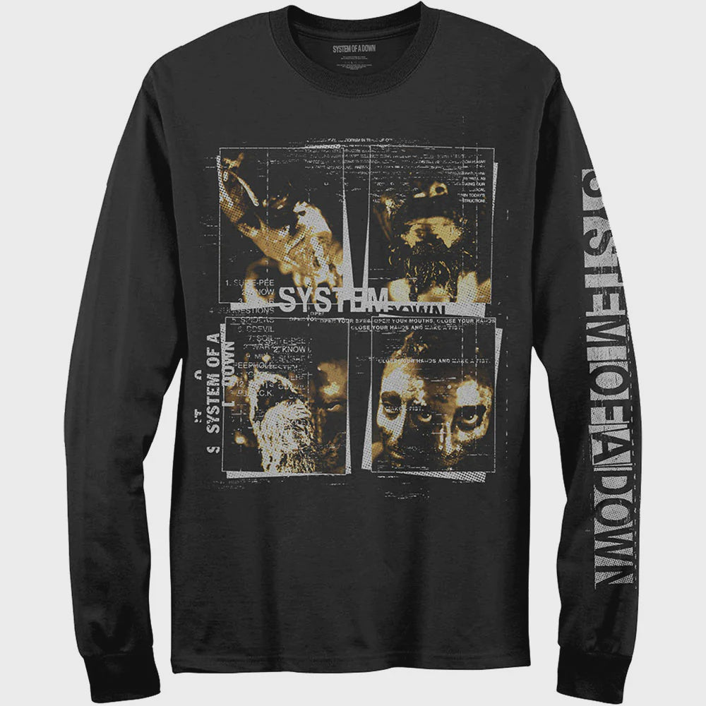 System of a Down - Face Boxes Long Sleeve T-shirt