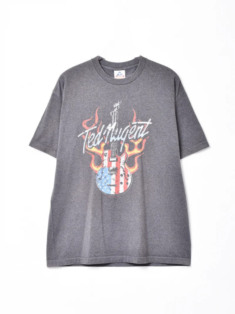 Ted Nugent - Vintage Flaming American Guitar T-shirt