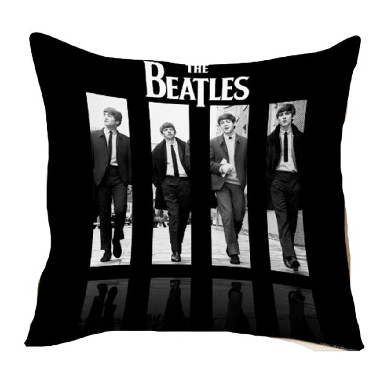 The Beatles - 60'S Black & White Images Cushion Throw Pillow