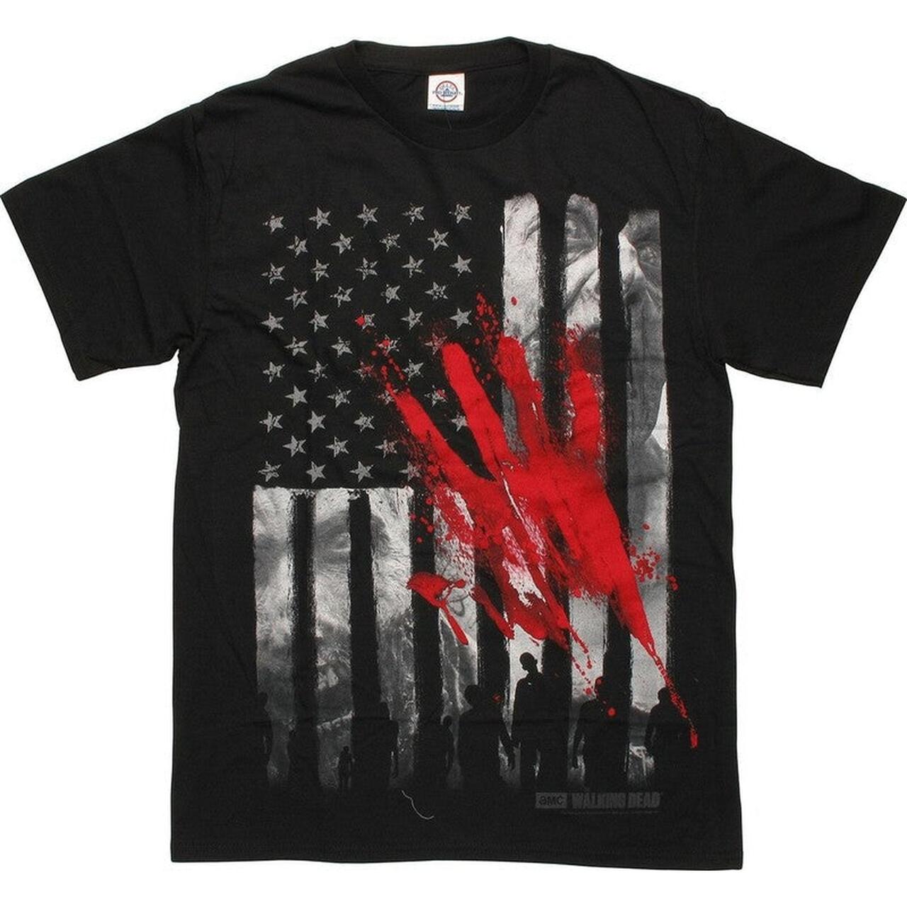 The Walking Dead - Flag With Hand Print T-shirt