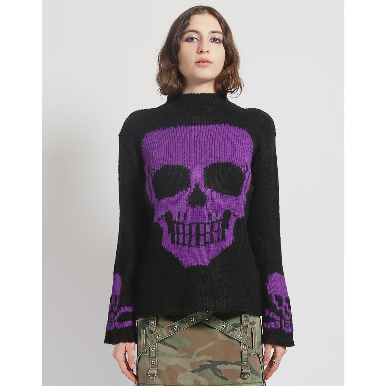 Tripp NYC Skull Purple Sweater