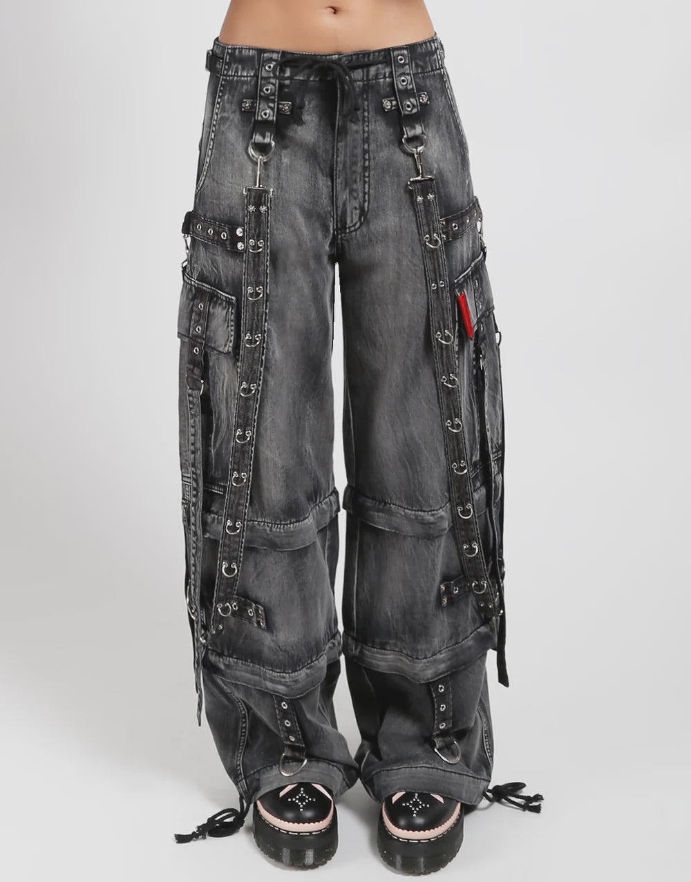 Tripp NYC - X-Strap Fog Wash Denim Pants